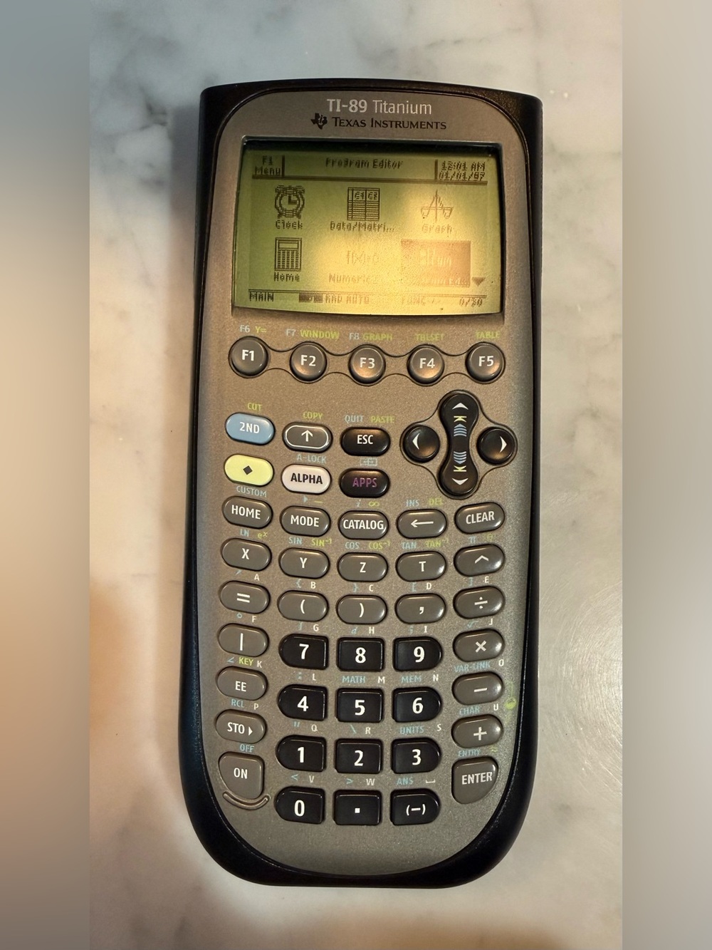 Texas Instruments T1-84 PLUS Black Graphing Calculator & Cover Tested Working!